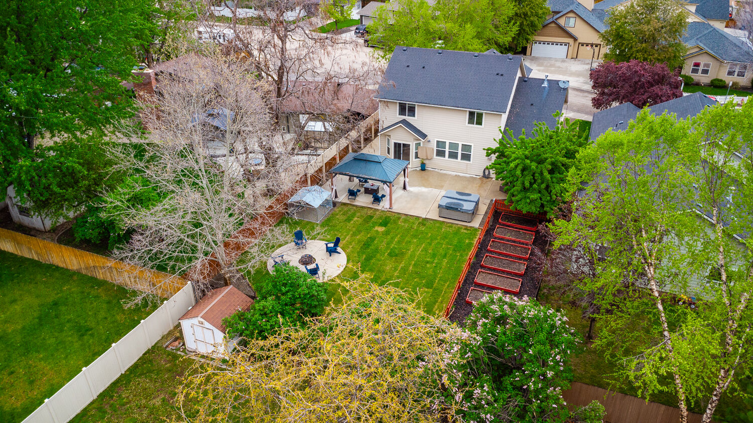 9095 W Dalton Place aerial view — Boise ID